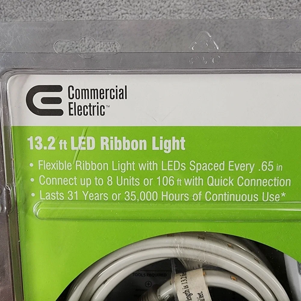 Commercial Electric LED Ribbon Light 13.2 ft Soft White Indoor Outdoor Dimmable
